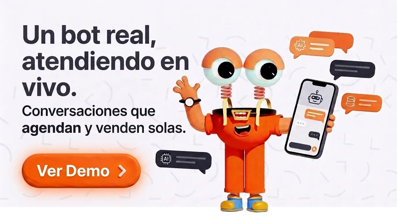 Un bot real atendiendo en vivo: conversaciones que agendan y venden solas
